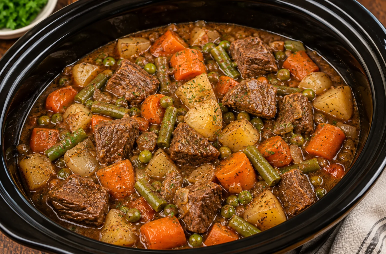Slow Cooker Beef & Vegetable Stew