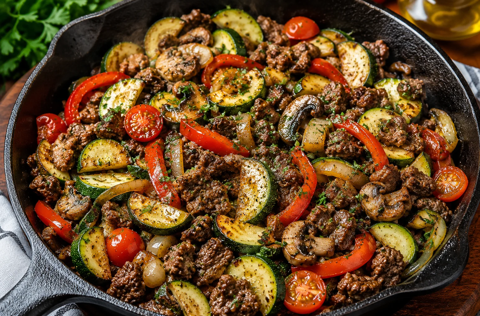 Beef & Zucchini Skillet