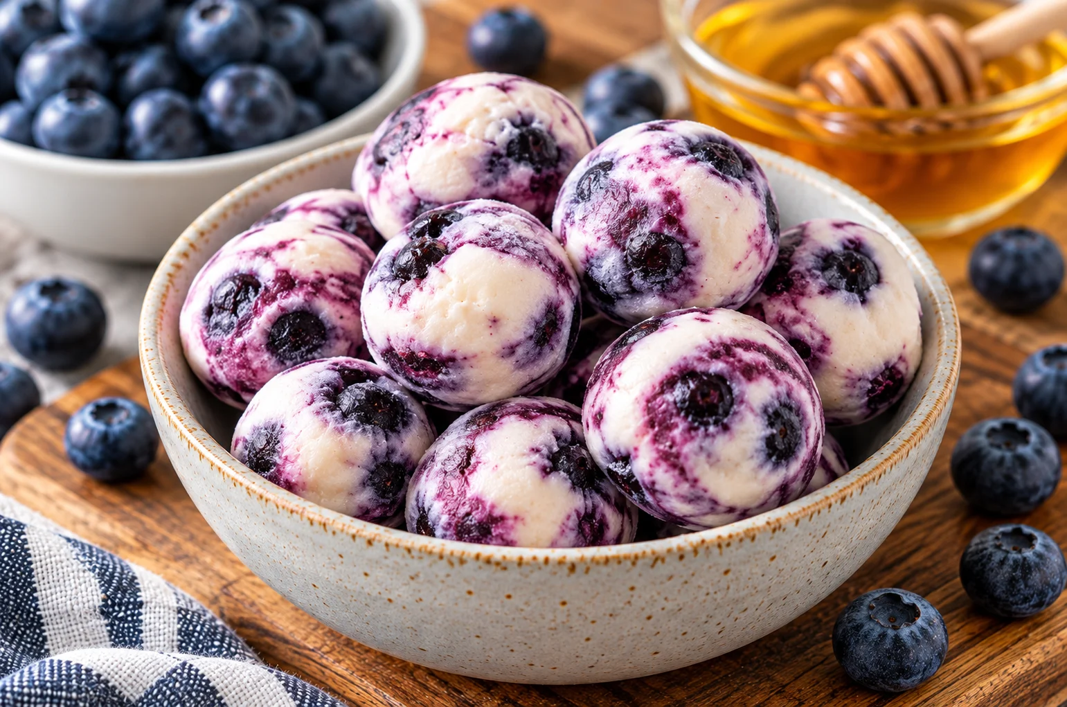 Blueberry Greek Yogurt Bites