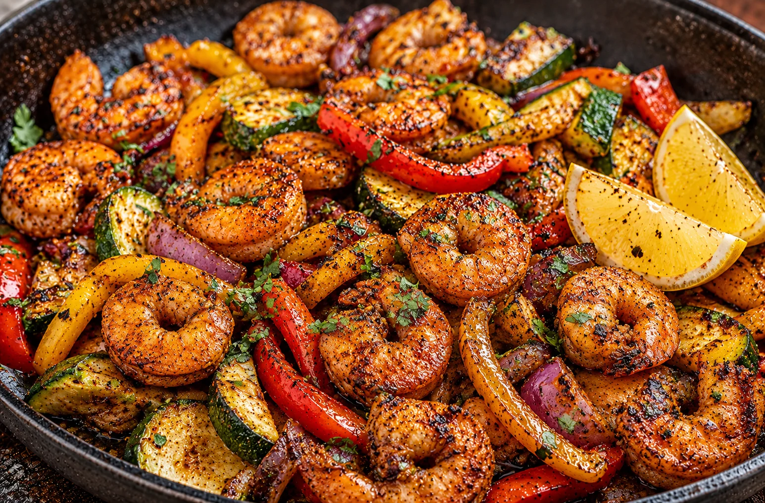 Cajun Shrimp & Veggie Skillet