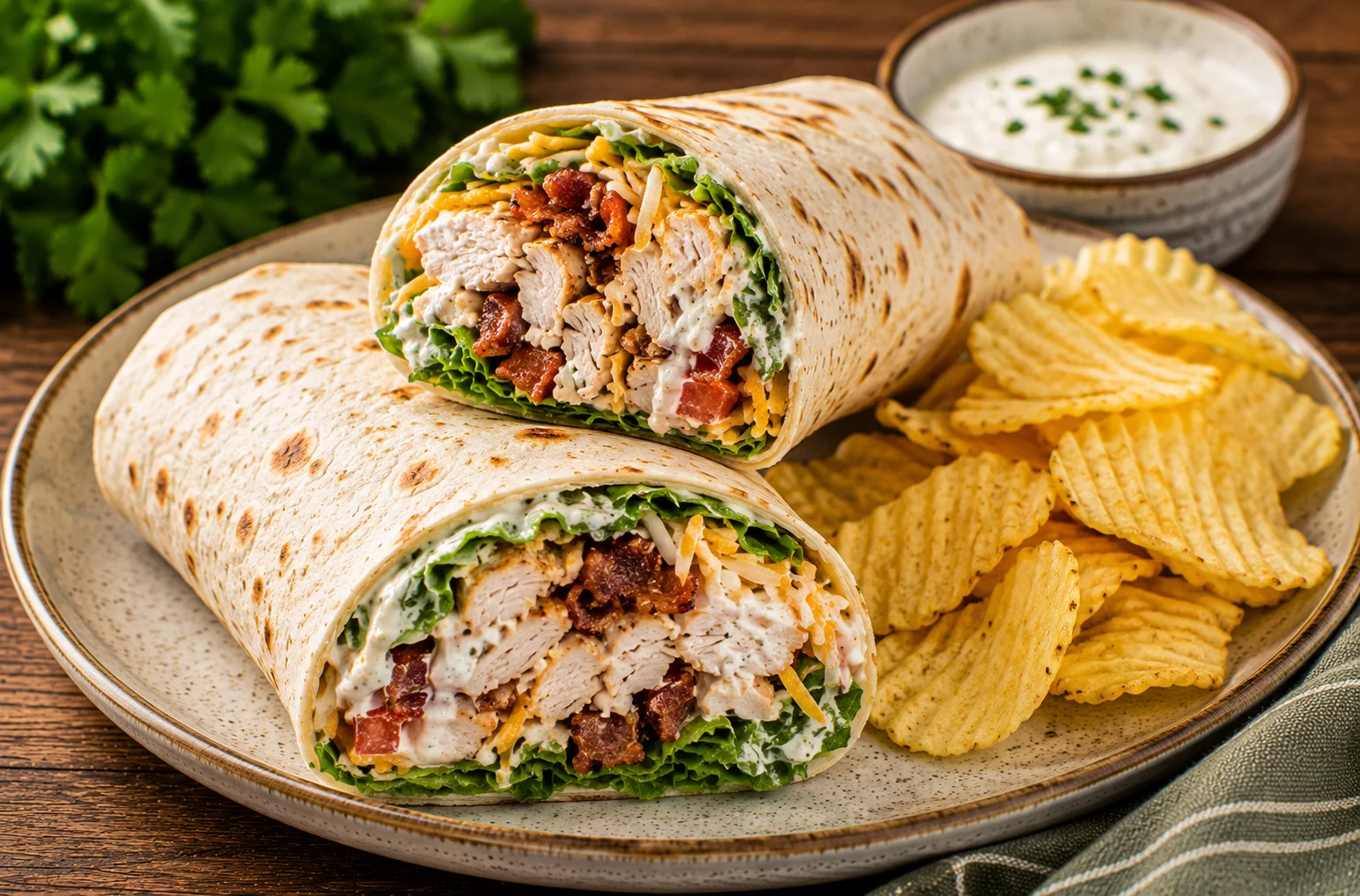 Chicken Bacon Ranch Wraps