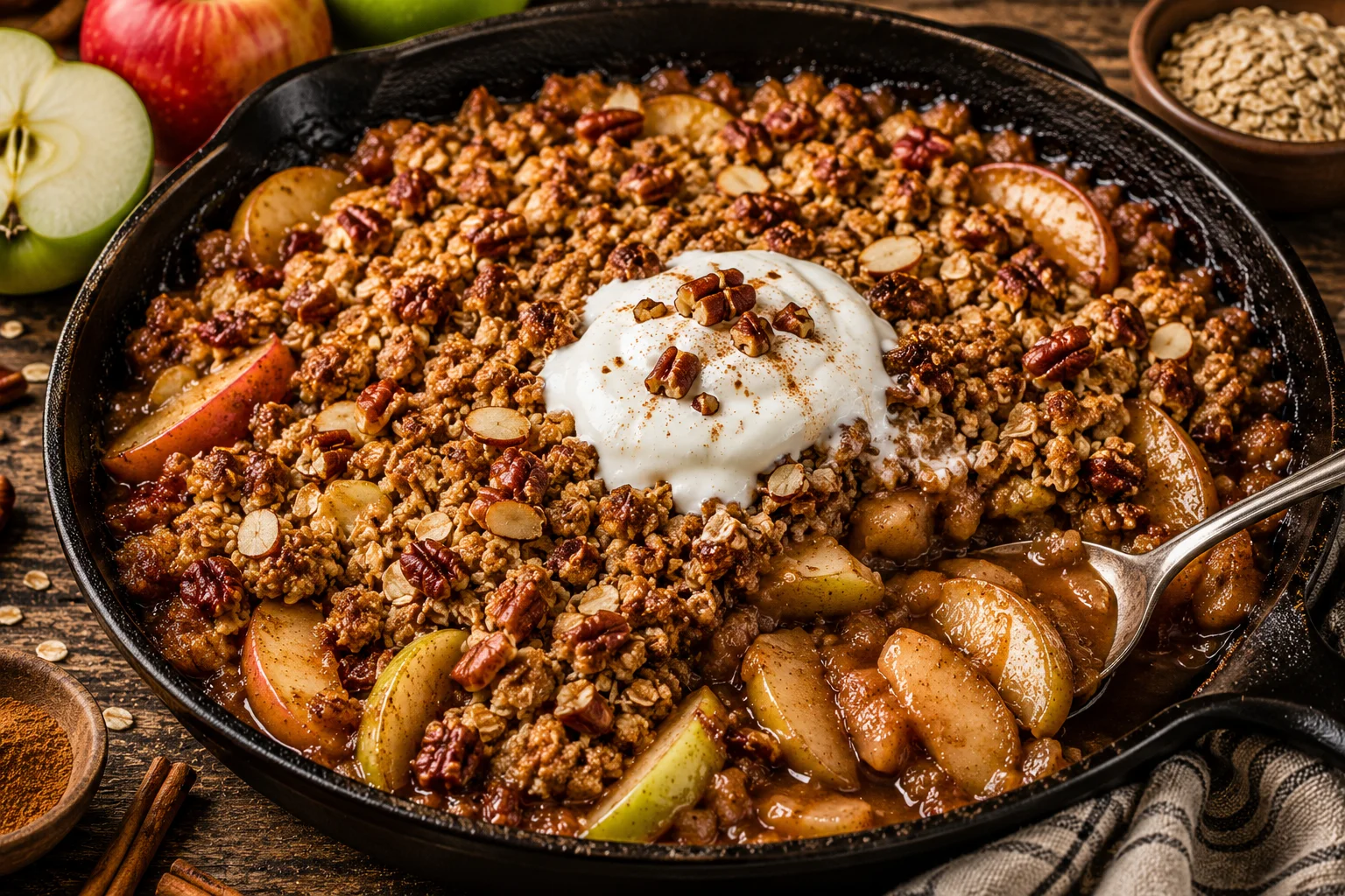 Cinnamon Apple Oat Crumble