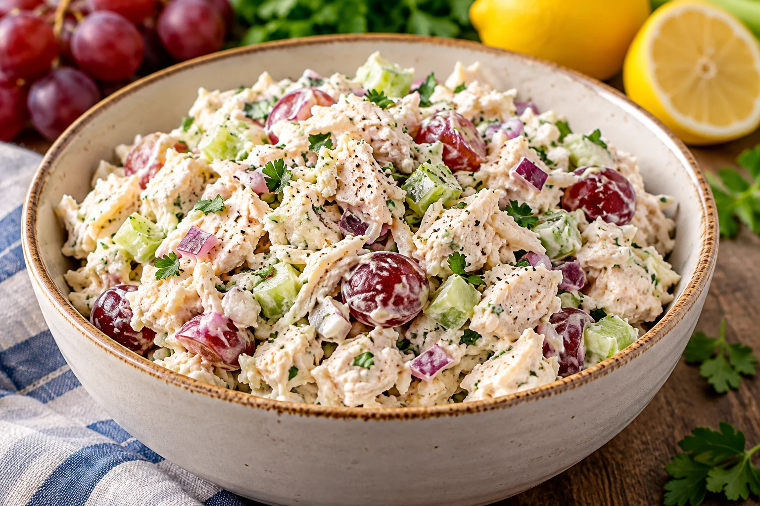 Creamy Garlic Chicken Salad