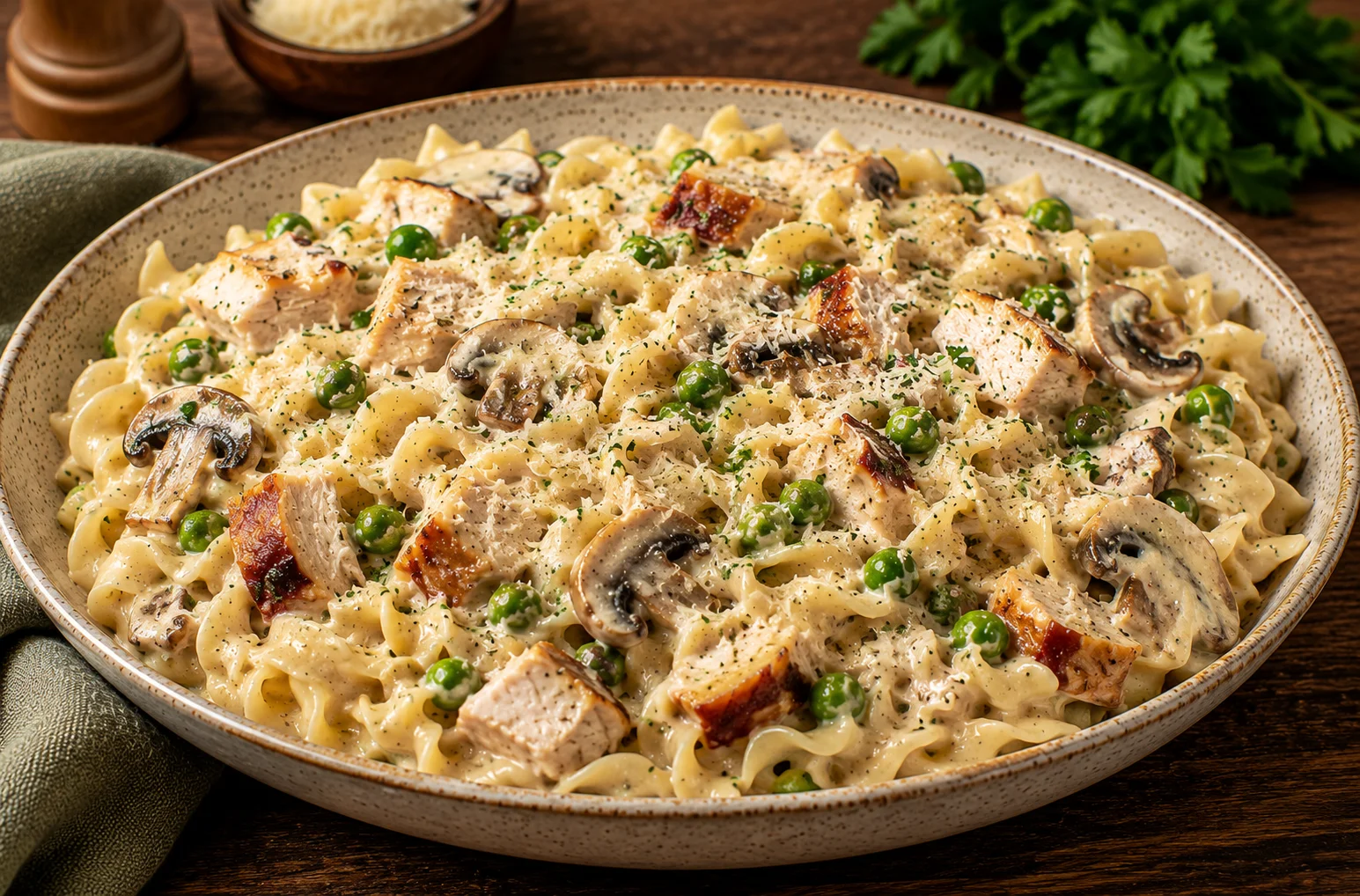 Creamy Smoked Chicken & Noodles