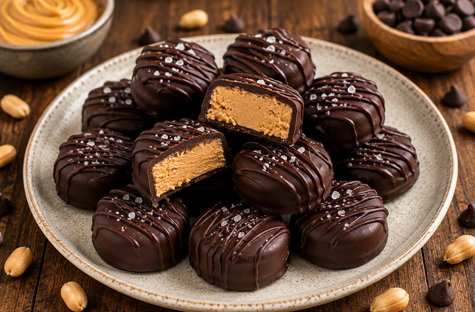 Dark Chocolate Peanut Butter Bites