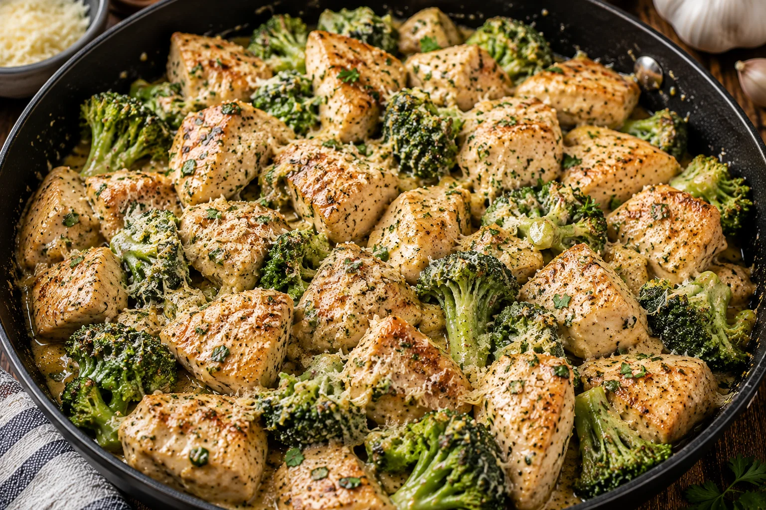 Garlic Parmesan Chicken & Broccoli