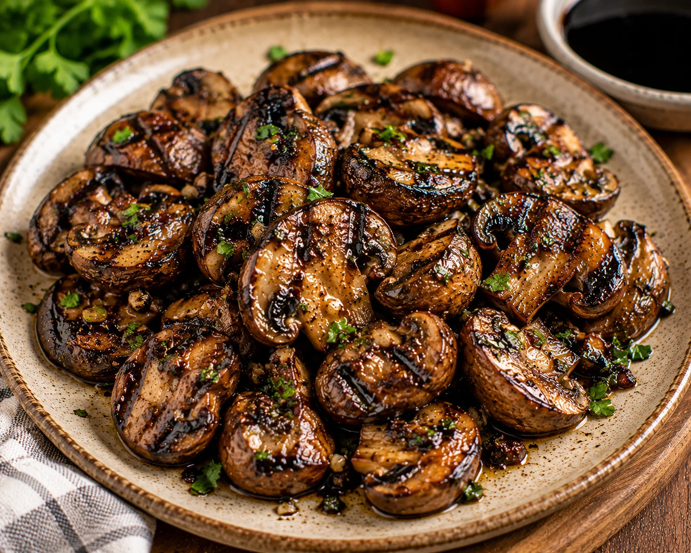 Grilled Balsamic Mushrooms