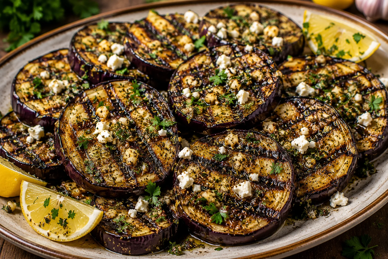 Grilled Garlic-Herb Eggplant