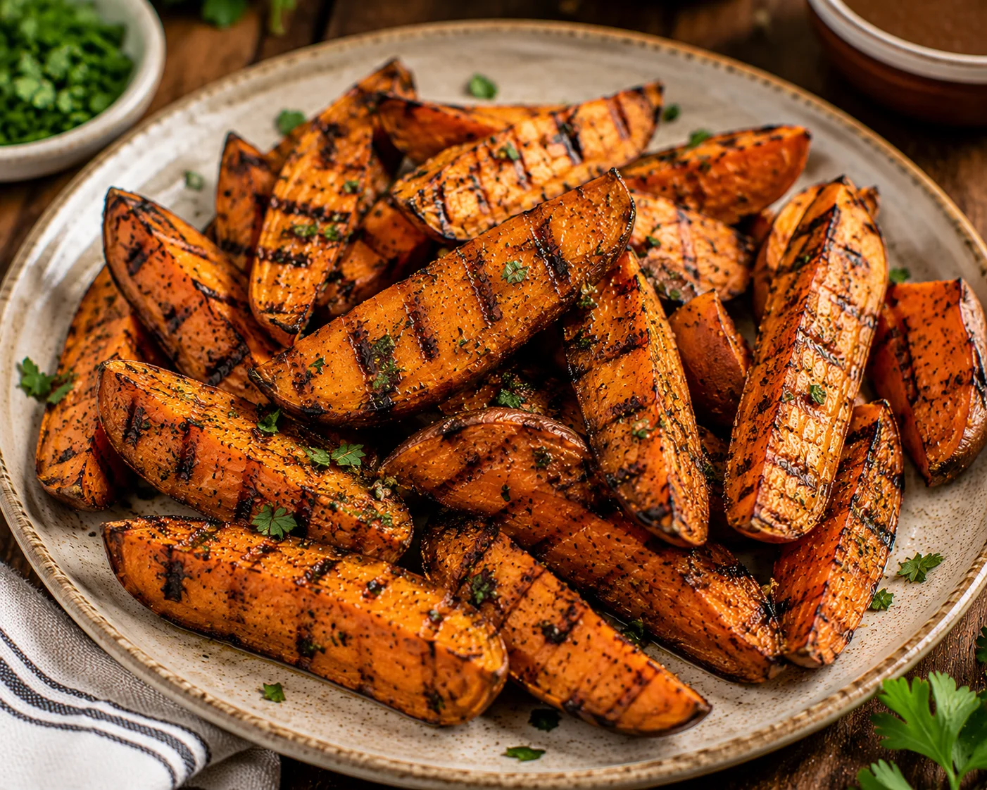 Grilled Sweet Potato Wedges
