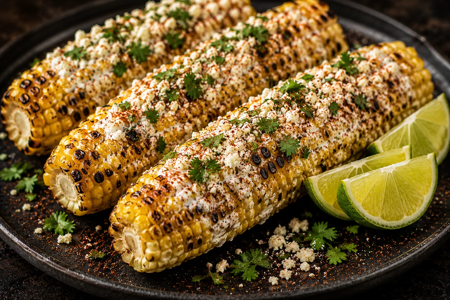 Lighter Grilled Mexican Street Corn