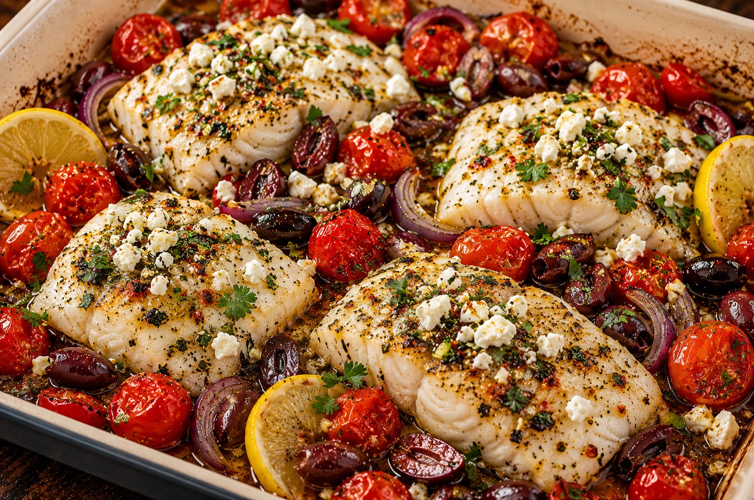 Mediterranean Baked Cod