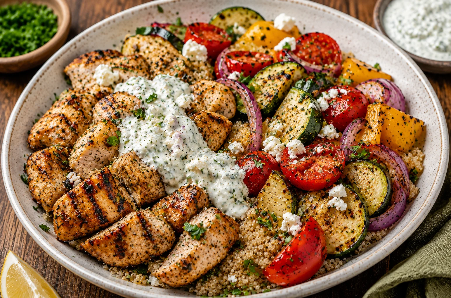 Mediterranean Chicken & Quinoa Bowl