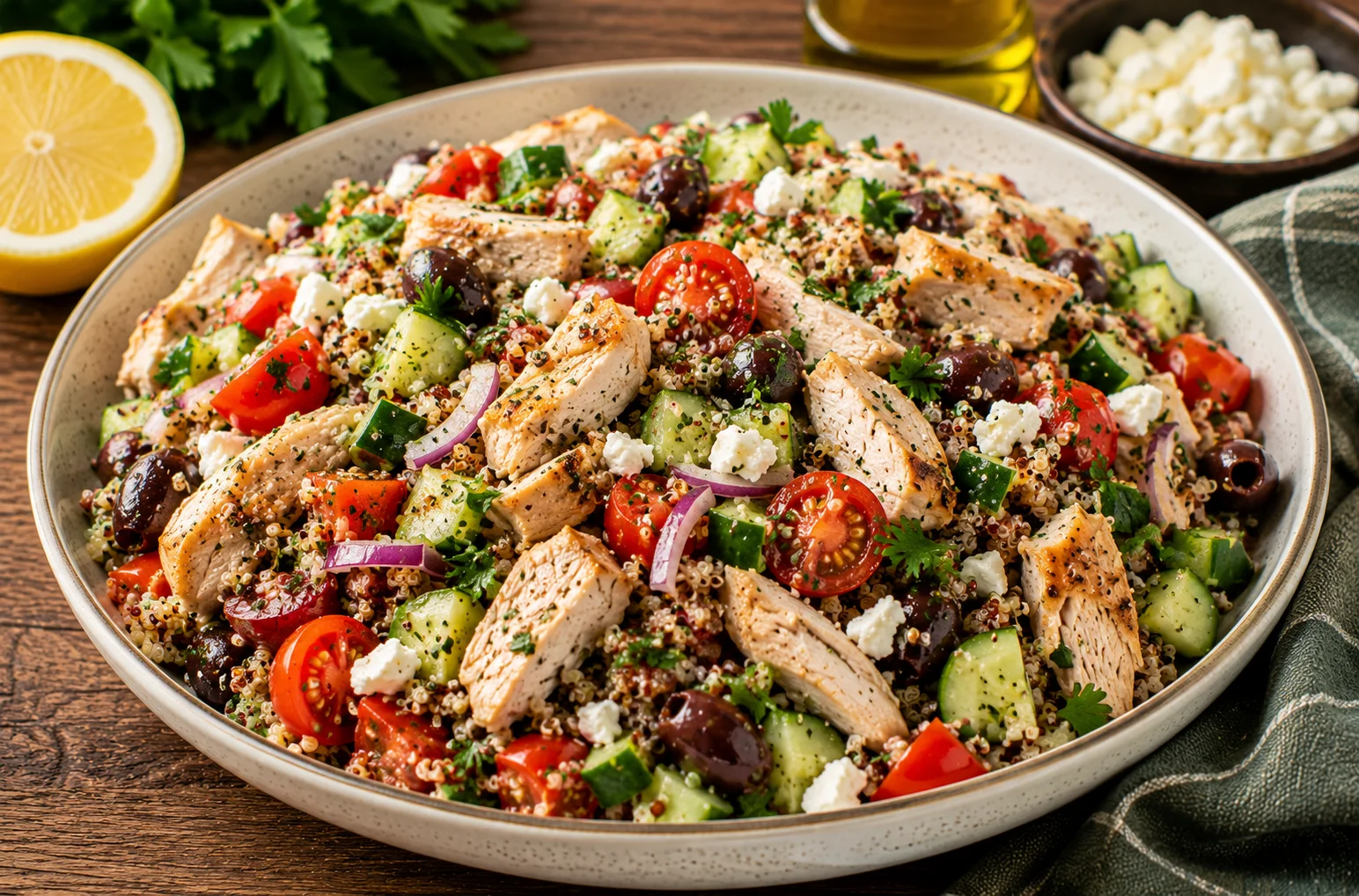 Mediterranean Rotisserie Chicken & Quinoa Salad