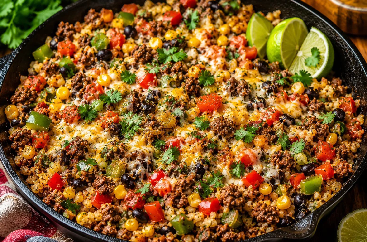 Mexican Beef & Cauliflower Rice Skillet