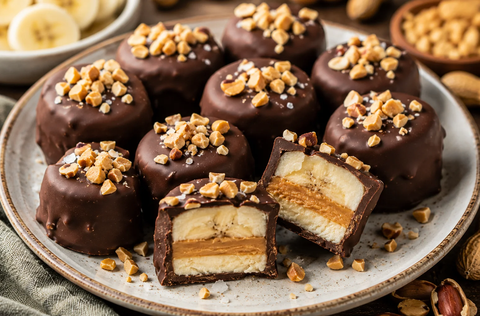 Peanut Butter Banana Frozen Bites