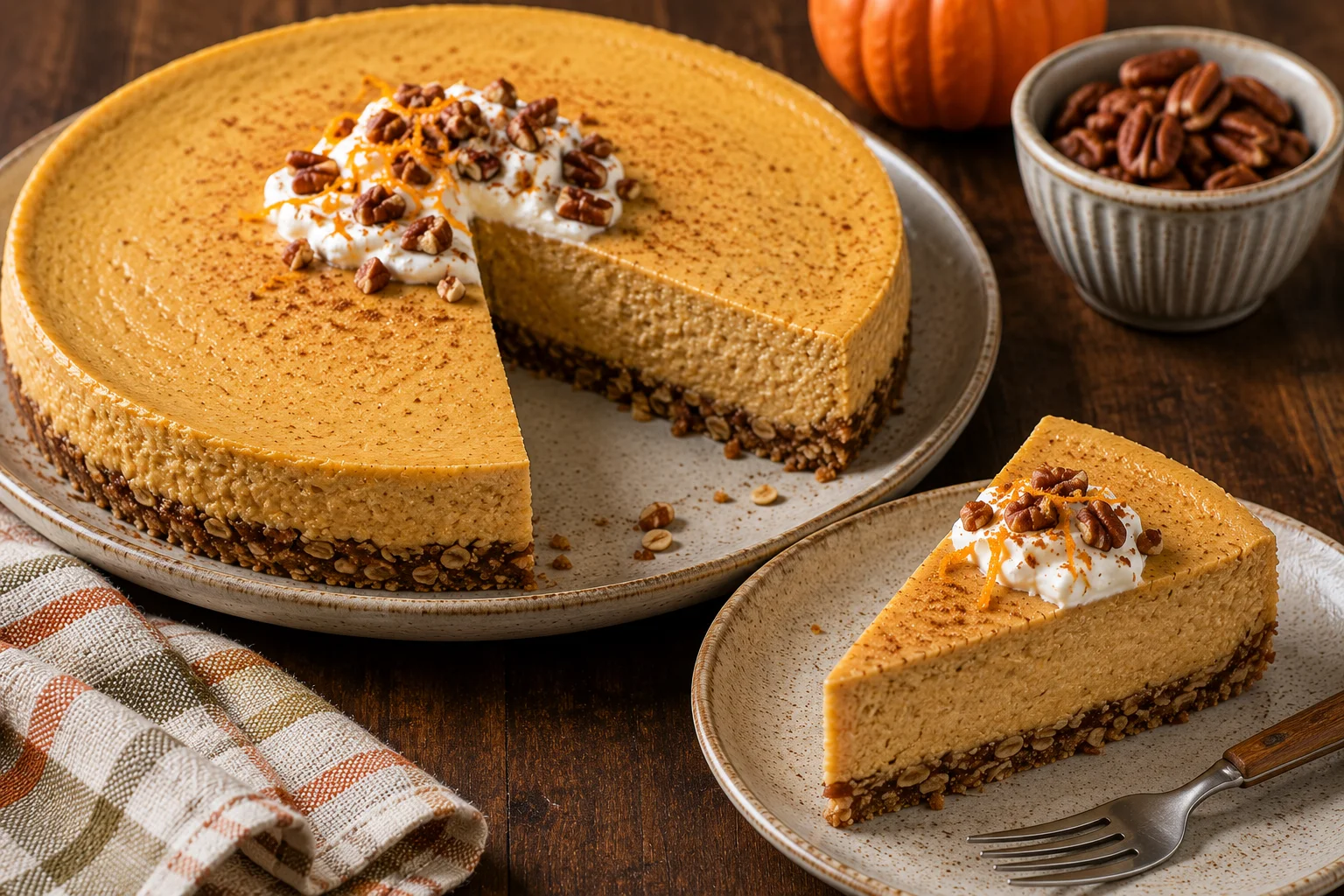 Pumpkin Greek Yogurt Cheesecake