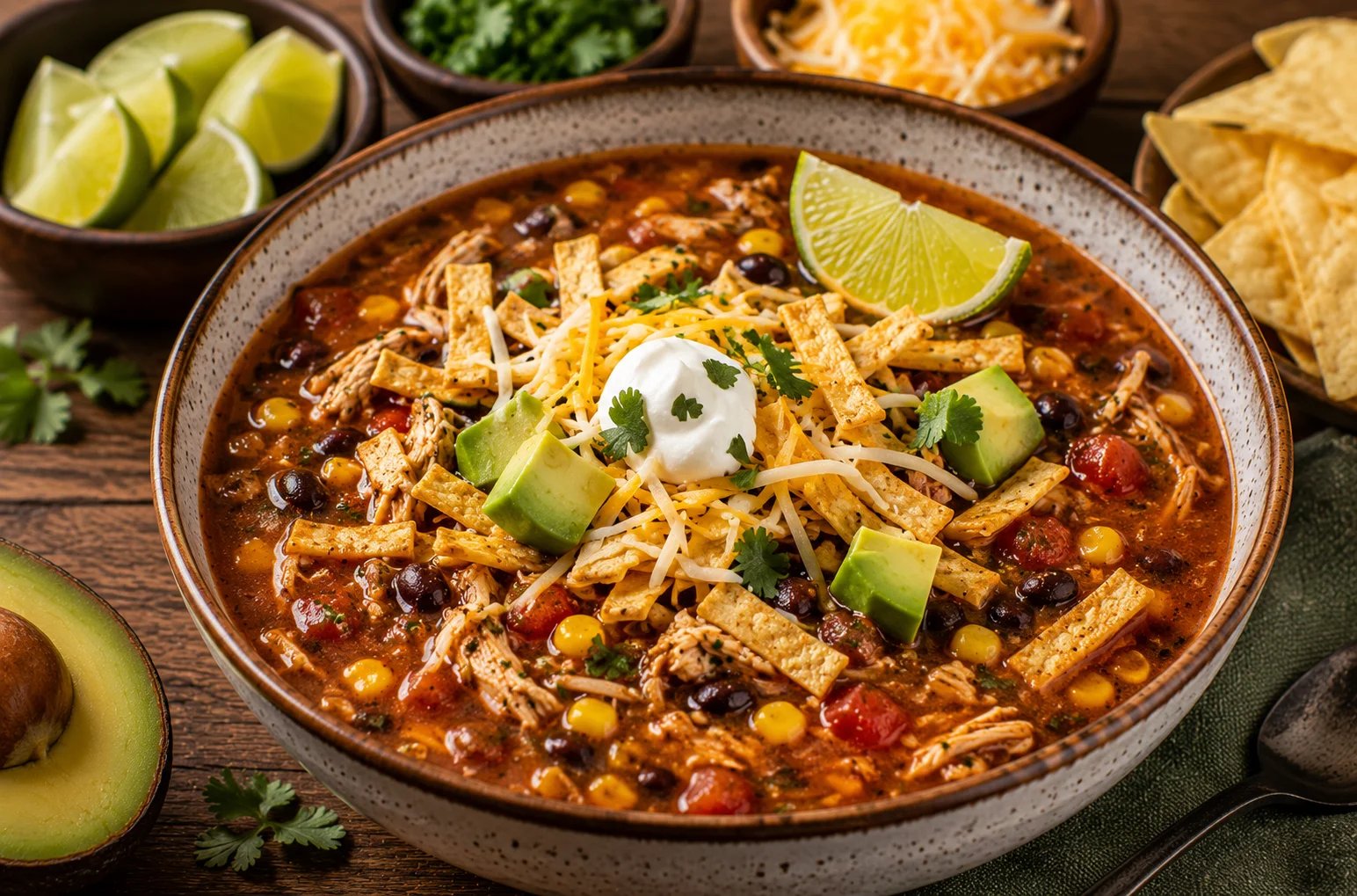 Smoky Chicken Tortilla Soup