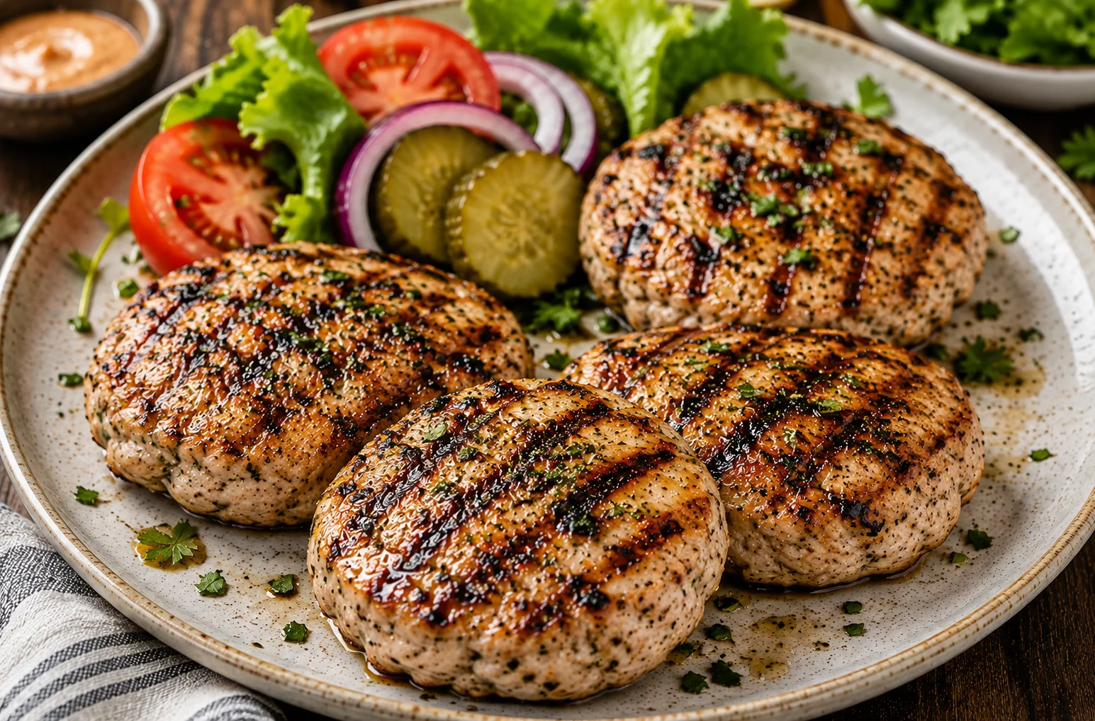 Juicy Herb Turkey Burger Patties