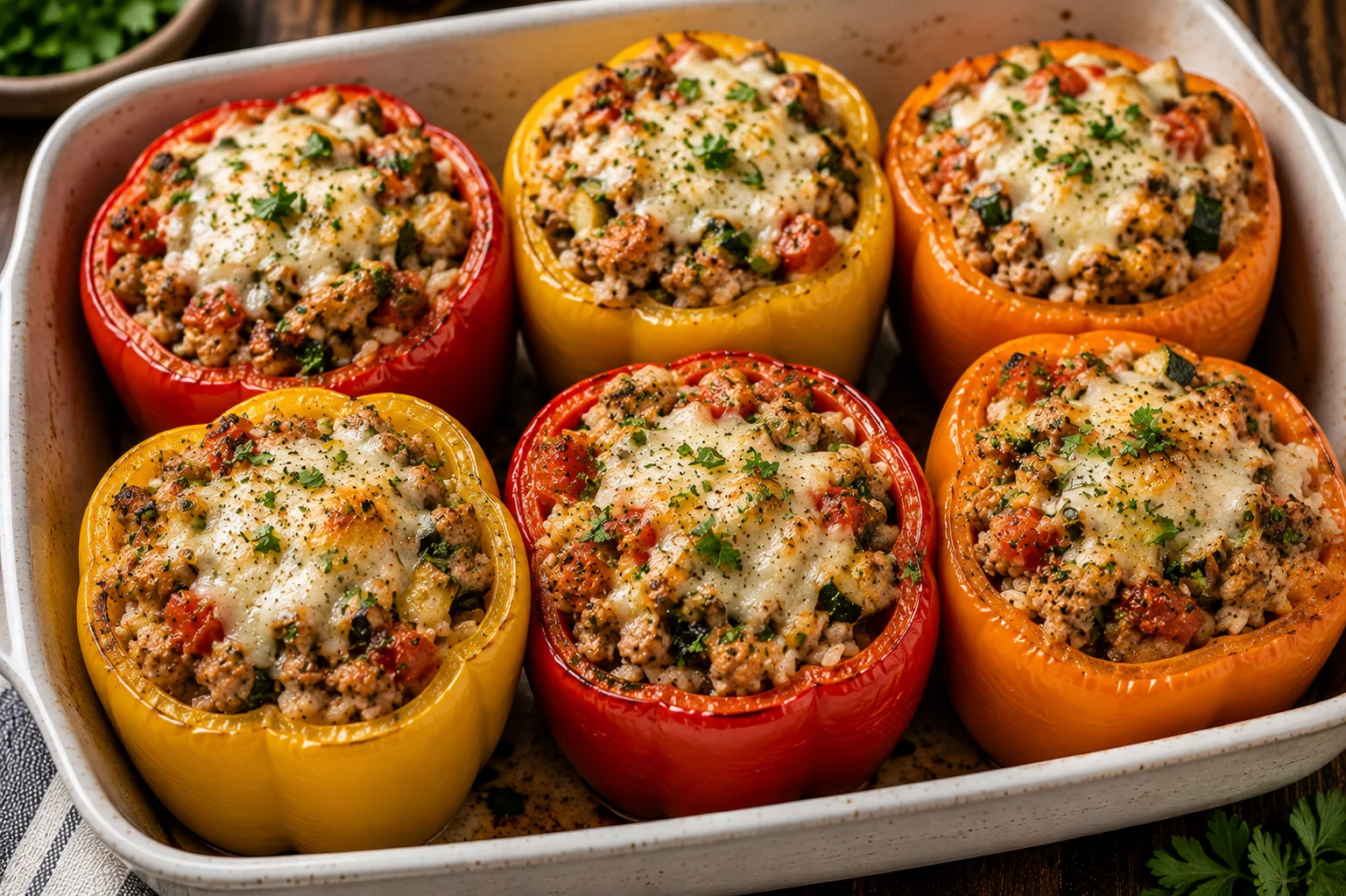 Turkey Stuffed Bell Peppers